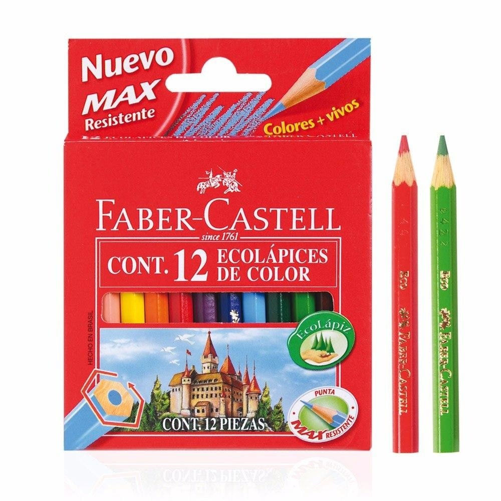 Lápices FABER CASTELL x12 CORTOS