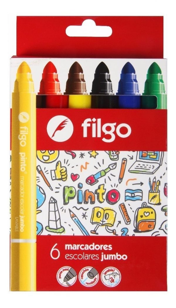 Marcadores FILGO JUMBO X6