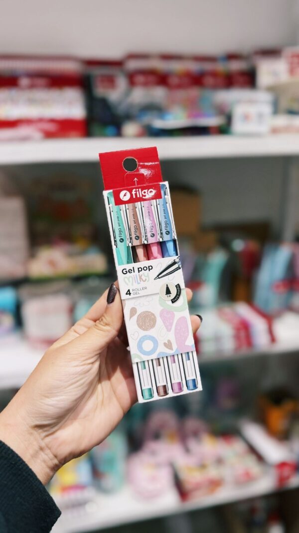 Lapicera FILGO GEL x4 pastel