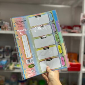 Separadores A4 pastel (5 unidades)