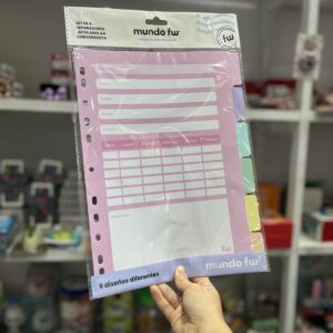 Separadores A4 FW PASTEL