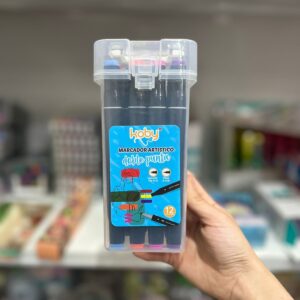 Marcador artístico doble punta koby x12