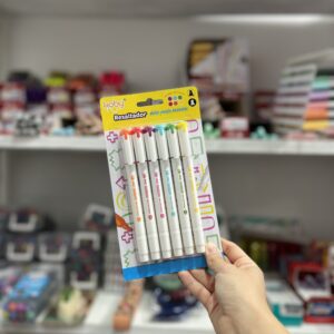 Resaltadores Koby x6 doble punta borrable